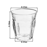 (6 Stück) PICARDIE - Duralex Allzweck Trinkglas - 25 cl - Transparent