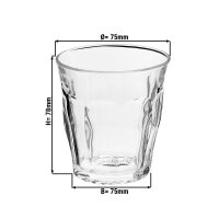 (12 Stück) PICARDIE - Duralex Allzweck Trinkglas - 16 cl - Transparent