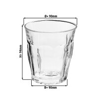 (12 Stück) PICARDIE - Duralex Allzweck Trinkglas - 31 cl - Transparent