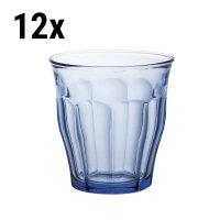 (12 Stück) PICARDIE - Duralex Allzweck Trinkglas - 25 cl - Blau-Transparent