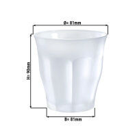 (12 Stück) PICARDIE - Duralex Allzweck Trinkglas - 25 cl - Weiß