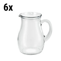 (6 Stück) ROXY - Glas Krug/ Karaffe - 0,5 Liter - mit Henkel