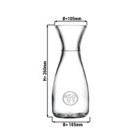 (12 Stück) BACCHUS - Karaffe - 1 Liter - transparent
