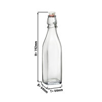 (1 Stück) SWING - Glasflasche Bormioli Rocco - mit Bügelverschluss - 25 cl