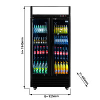 Getränkekühlschrank - 630 Liter - mit Werbedisplay