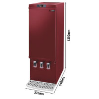 Dispenserkühlschrank - 110 Liter - Weinrot