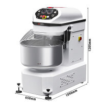 Bäckerei-Spiralteigknetmaschine - 90L - 3,5 kW - 110-220rpm